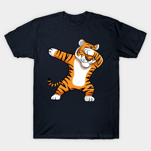 Dabbing Tiger Football Mascot T-Shirt by BDAZ